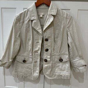 Coldwater Creek Utility Jacket Beige / Light Khaki – Size P8